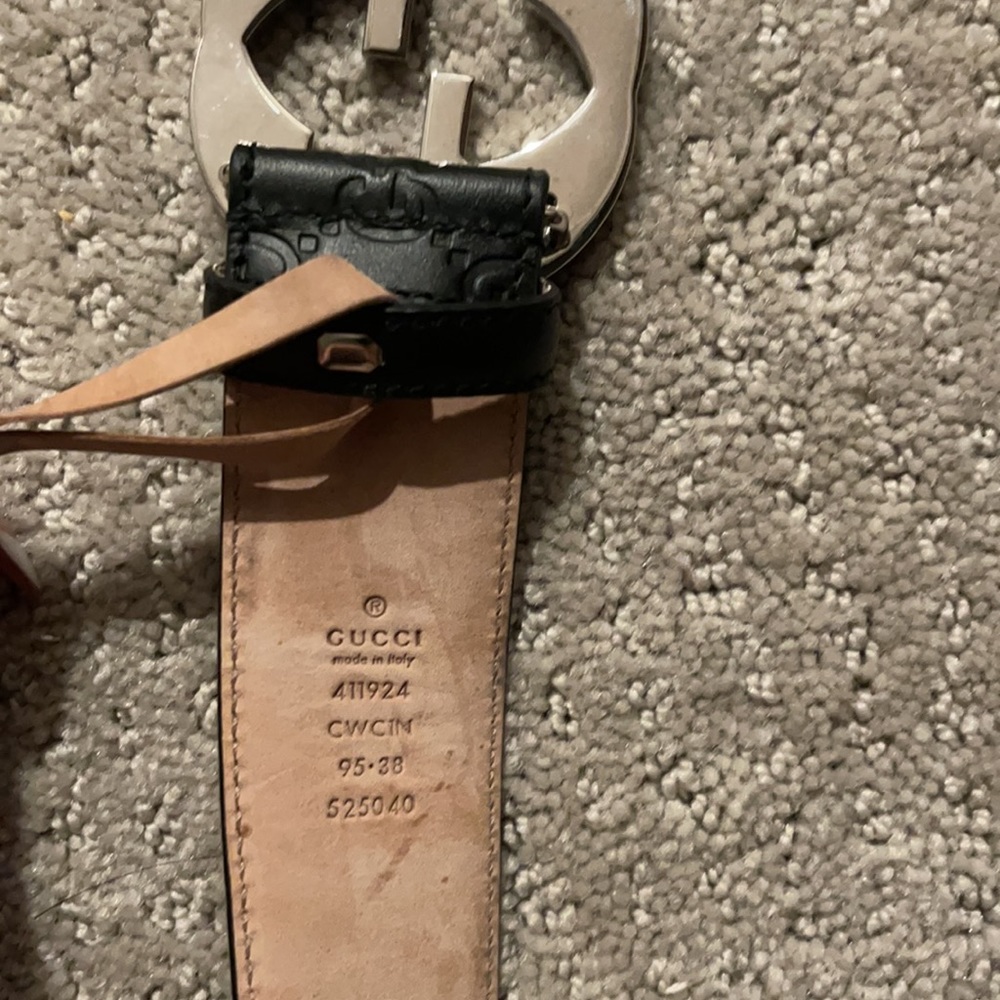Brand new worn wants men’s Gucci black and silver belt - Picture 2 of 2